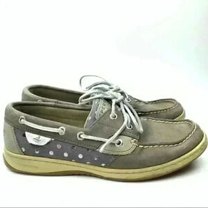 Sperry topsider Flats size 9 gray silver suede